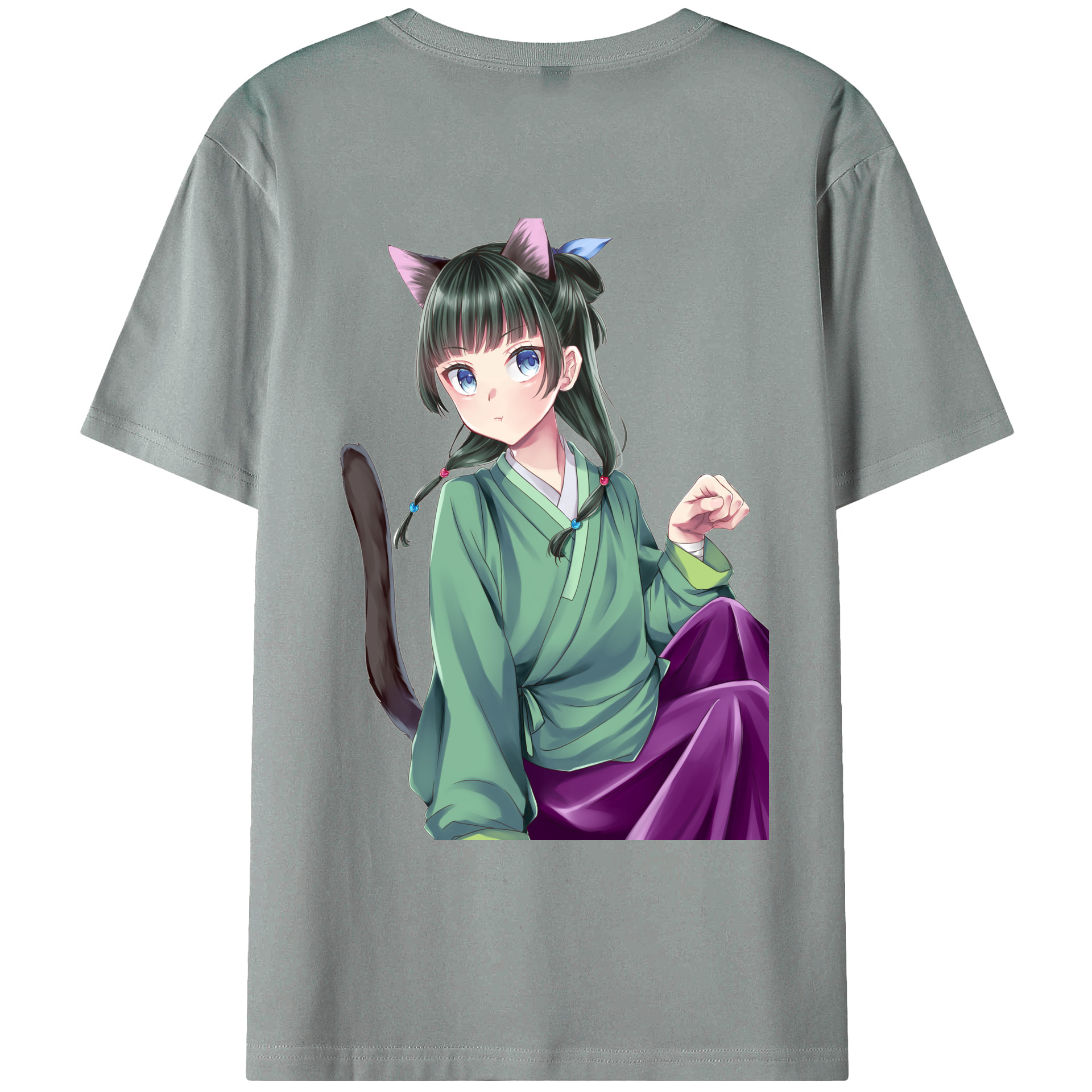 （画像用） 薬屋のひとりごと The Apothecary Diaries 綿100％ メンズ半袖Tシャツ（バックプリント） 通気性